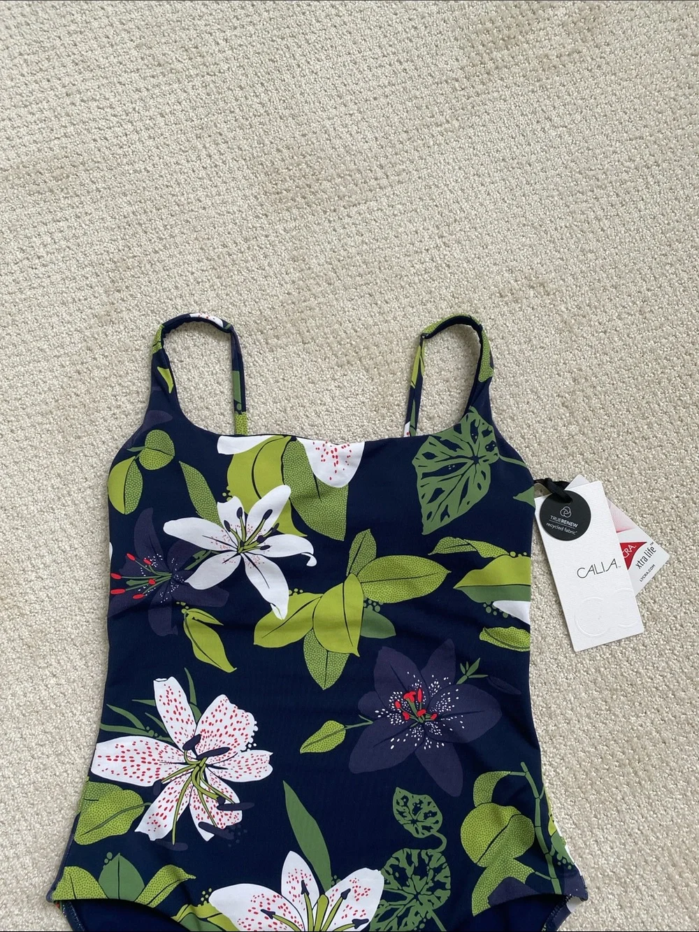 Calia Navy Floral One-Piece Swimsuit